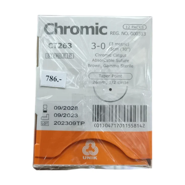 CHROMIC #3-0(75CM) มีเข็ม