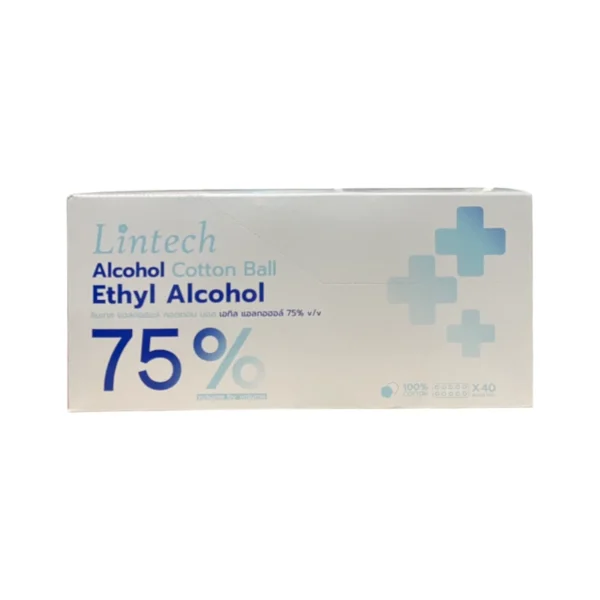 LINTECH สำลีชุบแอลกอฮอล์ (กล่อง40แผงx10เม็ด)