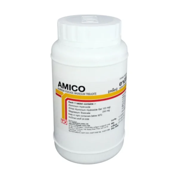 AMICO เม็ดเหลือง ขวด1000เม็ด TO
