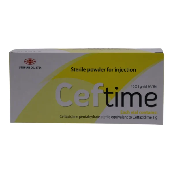 CEFTIME 1g กล่องเหลือง 10ขวด